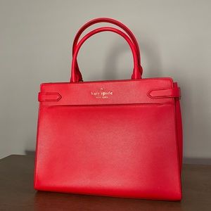 Kate spade ♠️ staci large satchel w strap Dark Watermelon Gelato